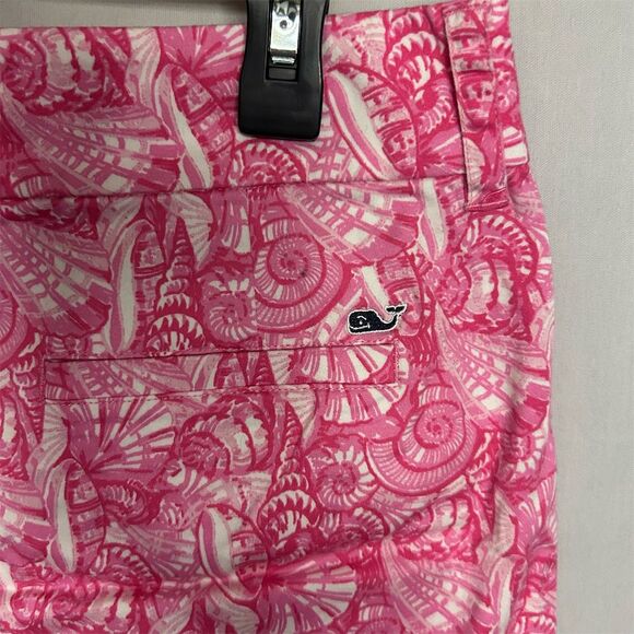 Vineyard Vines Women's Pink Seashell Print Chino Shorts Size 6 - Picture 4 of 8